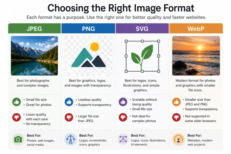 Choosing the Right Image Format: JPEG, PNG, SVG, or WebP